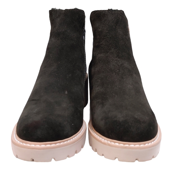 Dolce Vita Hollyn Black Suede Alligator Heel Ankle Booties Women's Size 8.5 - Picture 5 of 8